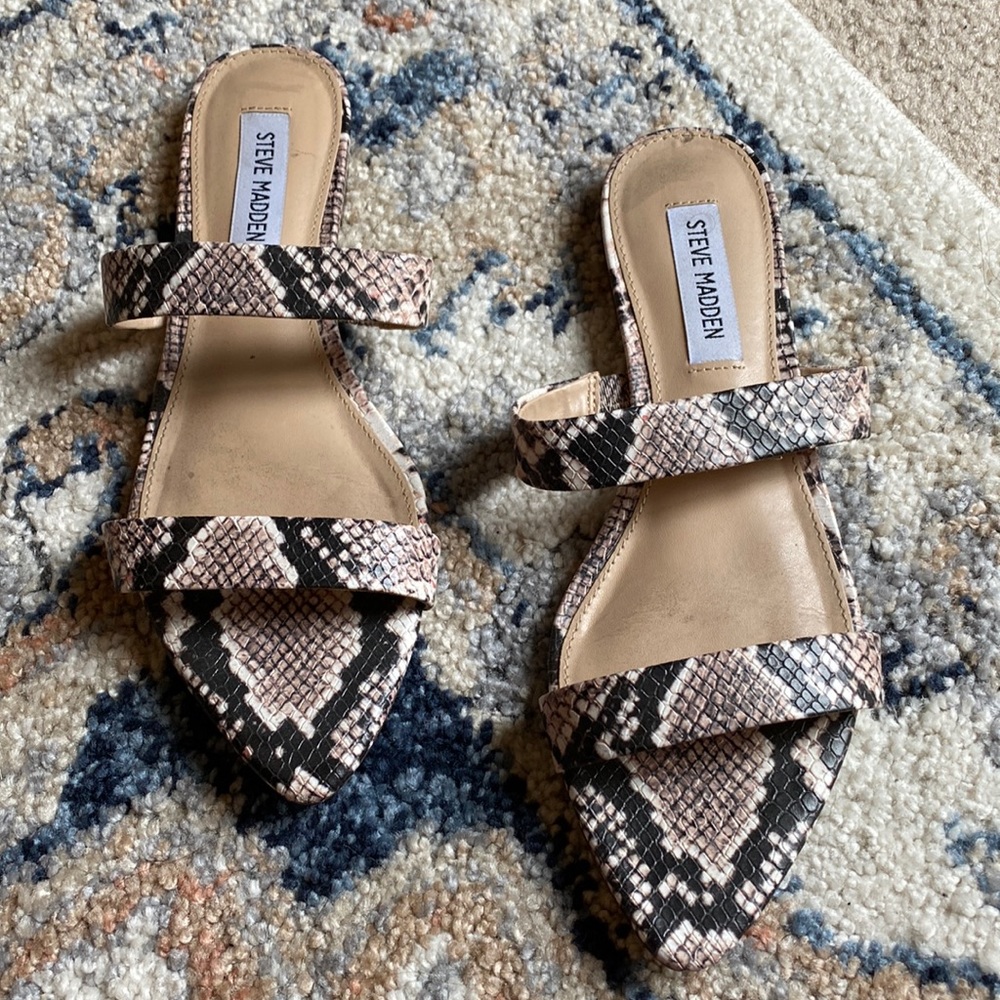 Steve Madden snake skin sandals